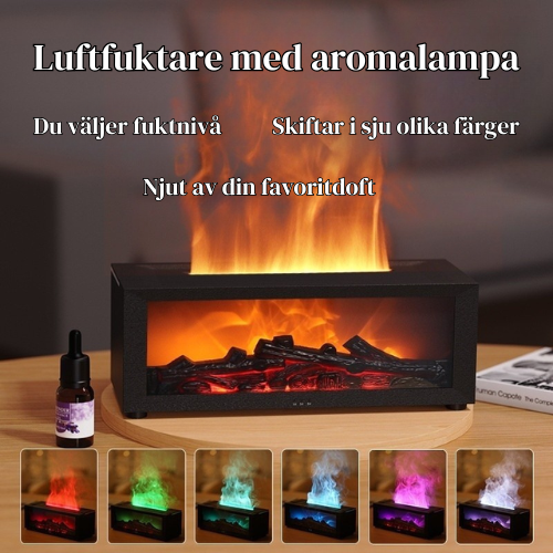 Luftfuktare och aromalampa - Simulerad eldstad