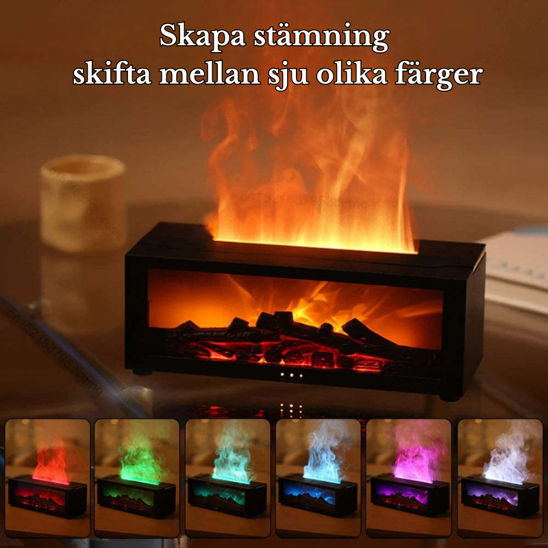 Luftfuktare och aromalampa - Simulerad eldstad