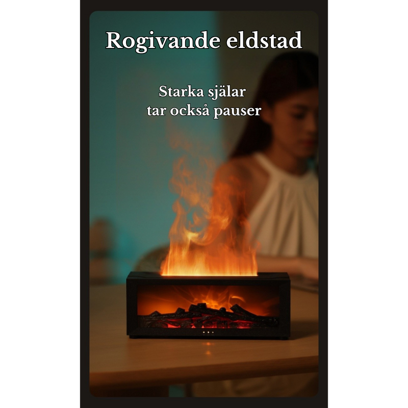Luftfuktare och aromalampa - Simulerad eldstad