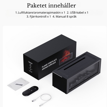 Luftfuktare och aromalampa - Simulerad eldstad